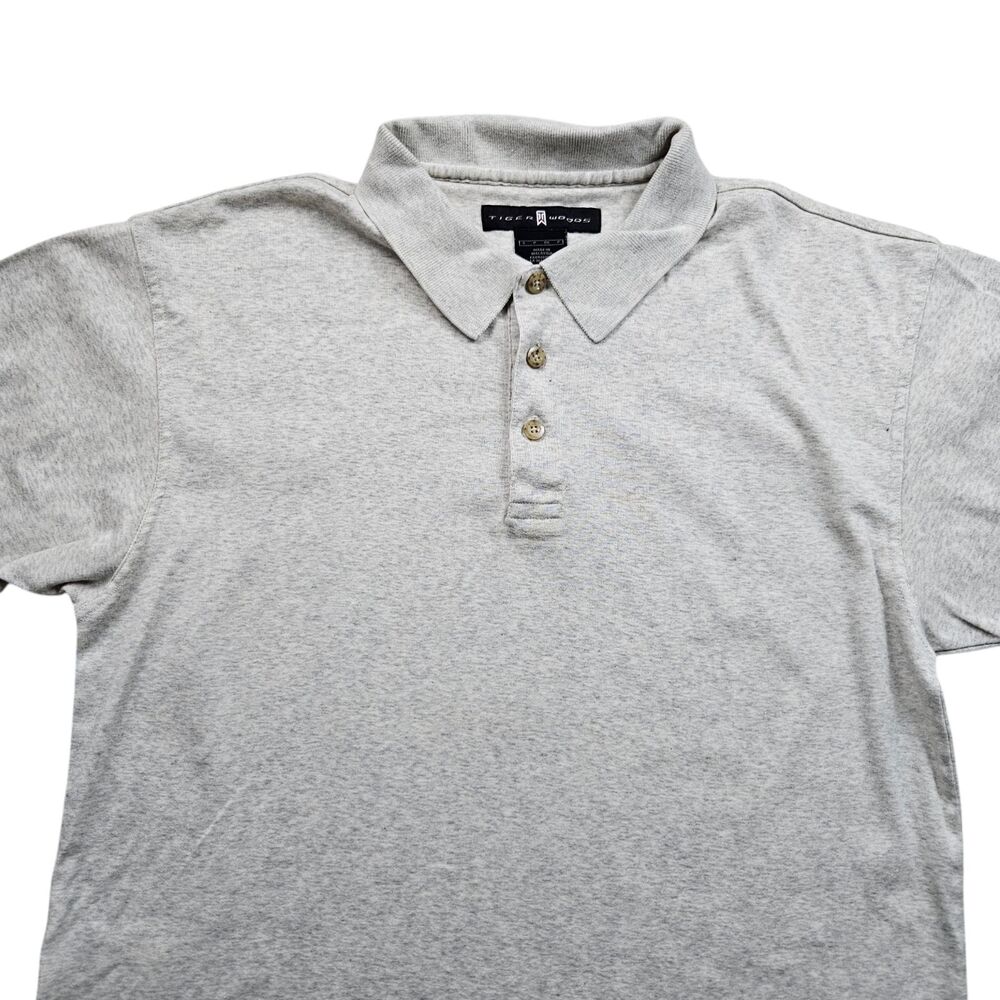 Vintage Tiger Woods Nike Golf Polo Shirt Mens Small Gray 90s